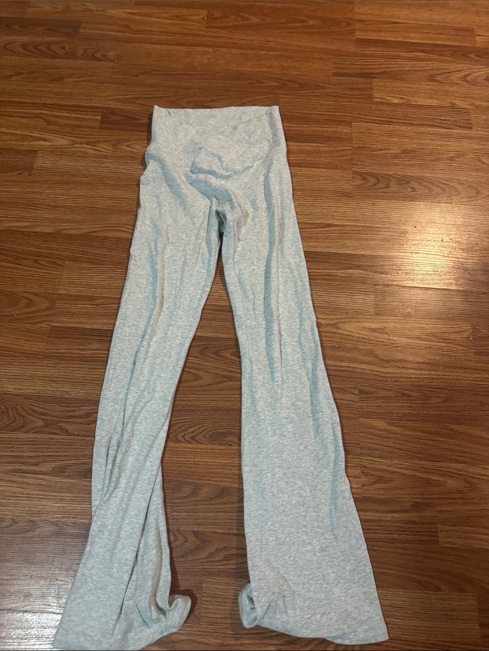 Light Gray women’s crossover Flare Lounge Pants